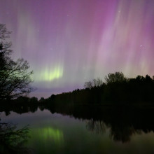 Pam Reimer "The Northern Lights Reflected in Lake Dexter" May 10, 2024